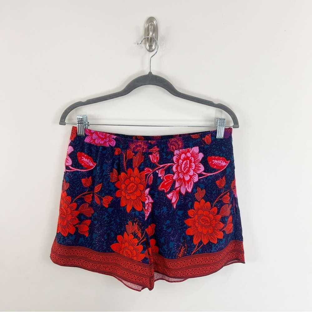 Ett:Twa by Anthropologie Wynnewood Floral Print High Rise Shorts Size Small